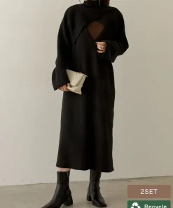 [2点セット]2WAYリサイクルニットワンピース