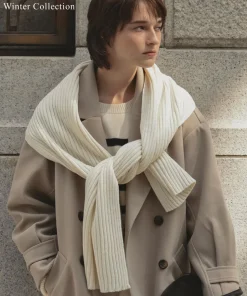 【OUTLET SALE 35%OFF】[WINTER COLLECTION]リブニットマフラー