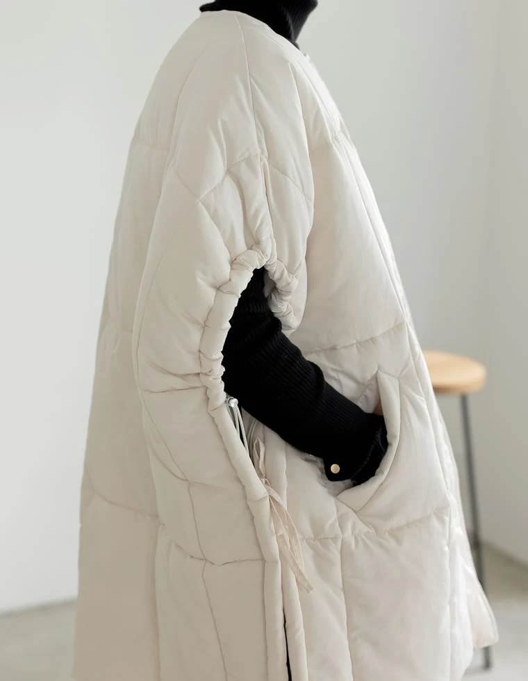 オーバーサイズファイバーダウンポンチョ - Image 9