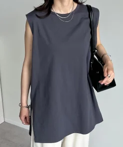 【TIME SALE 30%OFF】[二の腕すっきり]コットンフレンチスリーブチュニックTシャツ[mb]