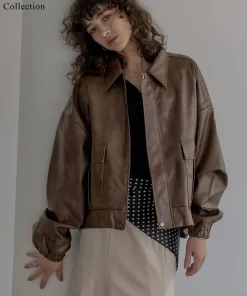 ≪20日11:59まで！期間限定ポイント10%UP対象≫【TIME SALE 10%OFF】[2025AW COLLECTION][低身長サイズ有]フェイクレザージップブルゾン