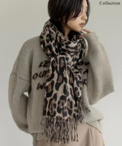 [2024-25 WINTER COLLECTION]レオパード柄マフラー