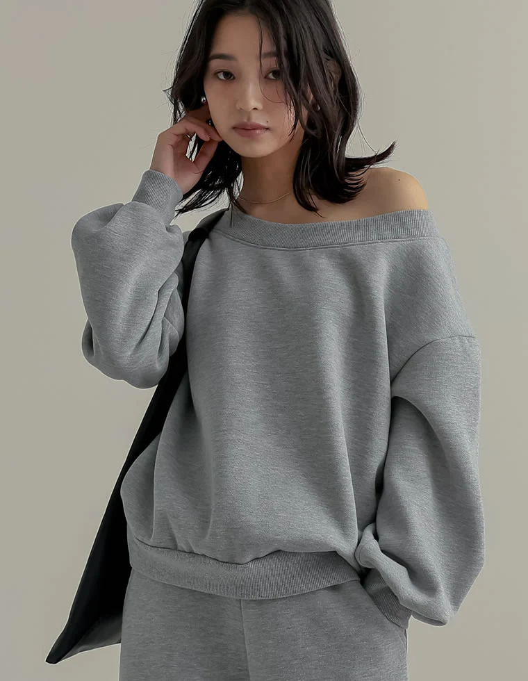 【TIME SALE 20%OFF】裏起毛マルチウェイスウェットトップス - Image 4