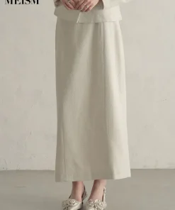 [MEISM by Re:EDIT][2025AW COLLECTION][低身長/高身長サイズ有]ドビーツイードナロースカート