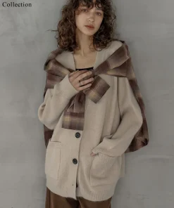 [2025AW COLLECTION]オンブレチェックオーバーサイズシャツ[mb]