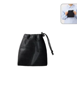 メッシュポリ巾着（S）　ブラック