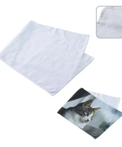 プリントしやすいコットンシャーリングフェイスタオル　ホワイト